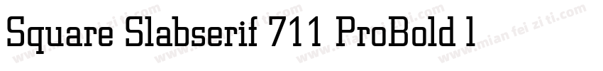 Square Slabserif 711 ProBold ltalic字体转换